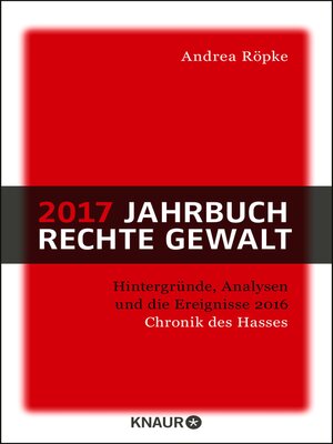 cover image of 2017 Jahrbuch rechte Gewalt